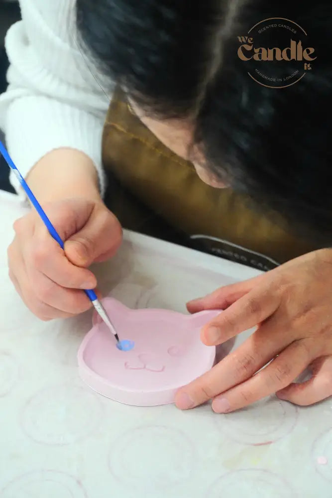 Cat-Themed Candle & Aroma Plaster Plate Workshop Candle