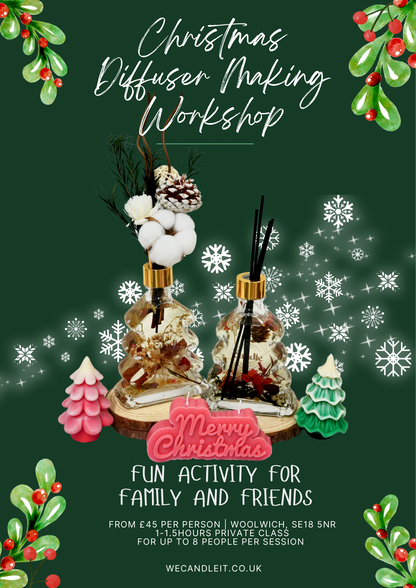 Christmas Floating Flower Reed Diffuser  Making Workshop